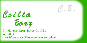 csilla borz business card